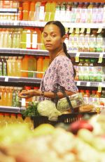 ZOE SALDANA Shopping in Beverly Hills 07/16/2017
