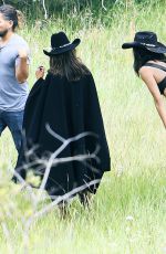 ADRIANA LIMA and ALESSANDRA AMBROSIO on the Set of VS Photoshoot in Aspen 08/15/2017