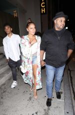 ADRIENNE BAILON and Israel Houghton at Catch LA in West Hollywood 08/30/2017