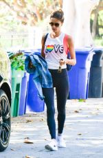 ALESSANDRA AMBROSIO Heading to a Gym in Los Angeles 08/08/2017