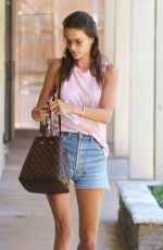 ALESSANDRA AMBROSIO in Denim Shorts Out in Los Angeles 08/05/2017