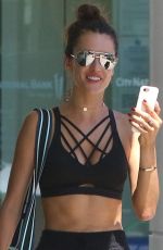 ALESSANDRA AMBROSIO in Tights Out in Brentwood 08/04/2017