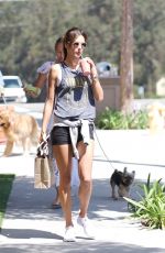 ALESSANDRA AMBROSIO Out for Cold Drink After a Workout in Brentwood 08/26/2017
