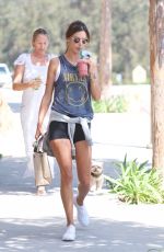 ALESSANDRA AMBROSIO Out for Cold Drink After a Workout in Brentwood 08/26/2017