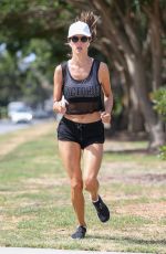 ALESSANDRA AMBROSIO Out Jogging in Santa Monica 08/01/2017