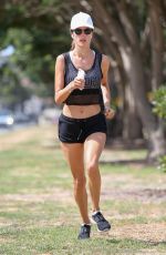 ALESSANDRA AMBROSIO Out Jogging in Santa Monica 08/01/2017