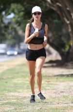 ALESSANDRA AMBROSIO Out Jogging in Santa Monica 08/01/2017