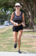 ALESSANDRA AMBROSIO Out Jogging in Santa Monica 08/01/2017