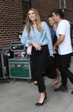 ELIZABETH OLSEN Arrives at The Late Show with Stephen Colbert in New York 08/03/2017