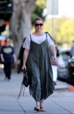 ALYSON HANNIGAN Leaves a Nails Salon in Los Angeles 08/09/2017