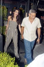 AMAL and GEORGE CLOONEY Out for Dinner in Lake Como 08/05/2017