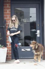 AMANDA SEYFRIED Out with Her Dog in Los Angeles 08/24/2017
