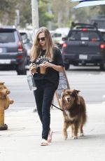 AMANDA SEYFRIED Out with Her Dog in Los Angeles 08/24/2017