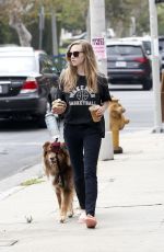 AMANDA SEYFRIED Out with Her Dog in Los Angeles 08/24/2017