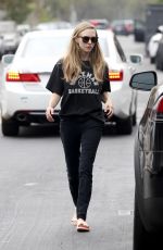 AMANDA SEYFRIED Out with Her Dog in Los Angeles 08/24/2017