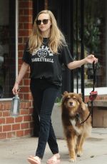 AMANDA SEYFRIED Out with Her Dog in Los Angeles 08/24/2017