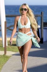 AMBER TURNER in Bikini in Marbella Filming Towie Marbs Special 08/13/2017