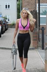 AMBER TURNER in Tights Out Heading to a Gym in Essex 08/05/2017