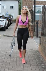 AMBER TURNER in Tights Out Heading to a Gym in Essex 08/05/2017