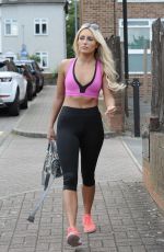 AMBER TURNER in Tights Out Heading to a Gym in Essex 08/05/2017