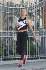 AMBER VALLETTA in Tights Out in Brentwood 08/28/2017