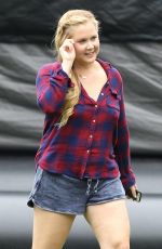 AMY SCHUMER on the Set of I Feel Pretty in Boston 08/23/2017