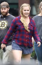 AMY SCHUMER on the Set of I Feel Pretty in Boston 08/23/2017