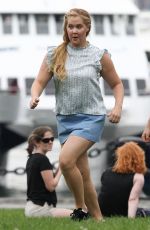 AMY SCHUMER on the Set of I Feel Pretty in Boston 08/23/2017