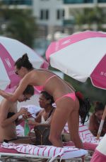 ANASTASIA MACHEKHINA in Bikini at a Beach in Miami 08/08/2017