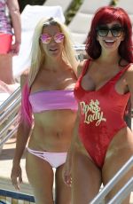ANGELIQUE FRENCHY MORGAN and FARRAH ABRAHAM at a Pool in Las Vegas 08/05/2017