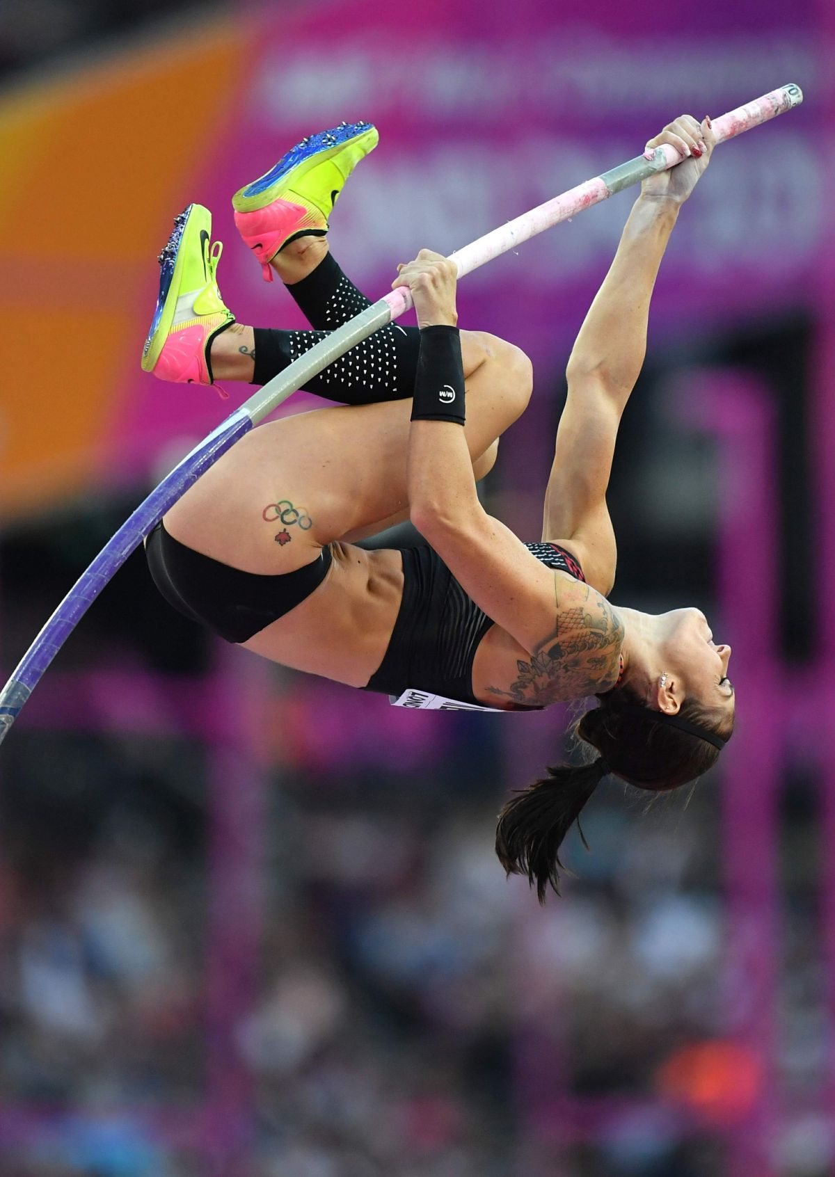 ANICKA NEWELL at Women’s Pole Vault Final at IAAF World Championships in Lo...
