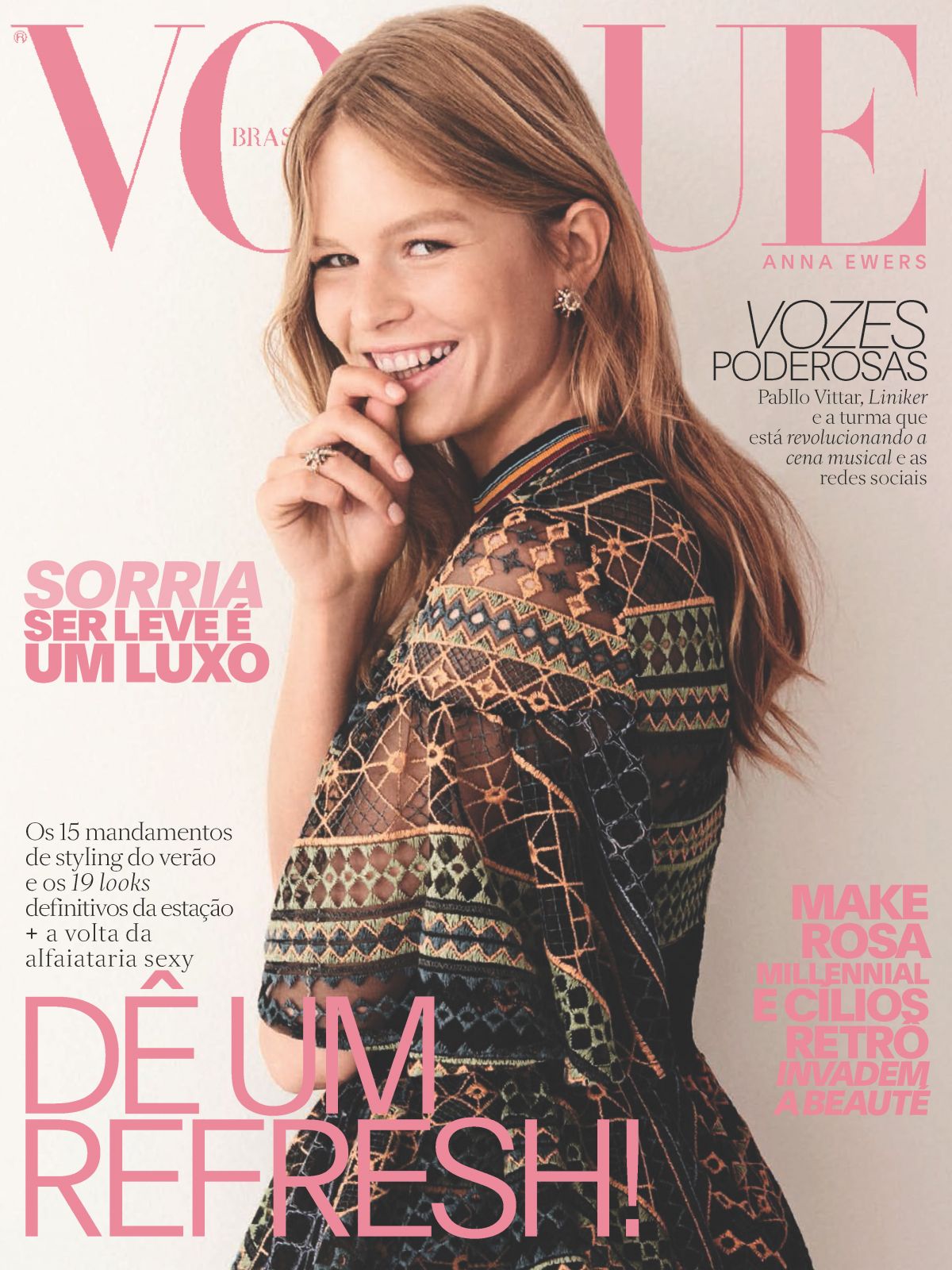 ANNA EWERS for Vogue Magazine, Brasil August 2017 – HawtCelebs