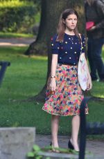 ANNA KENDRICK on the Set of A Simple Favor in Toronto 08/17/2017