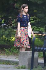 ANNA KENDRICK on the Set of A Simple Favor in Toronto 08/17/2017