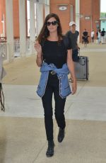 ANNA MOUGLALIS and Vincent Raes at Airport in Venice 08/29/2017
