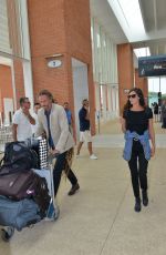 ANNA MOUGLALIS and Vincent Raes at Airport in Venice 08/29/2017