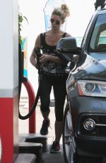 ASHLEY GREENE in Tights at a Gas Station in Beverly Hills 08/05/2017