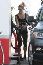 ASHLEY GREENE in Tights at a Gas Station in Beverly Hills 08/05/2017