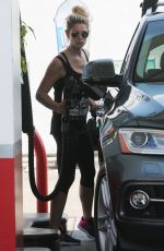 ASHLEY GREENE in Tights at a Gas Station in Beverly Hills 08/05/2017