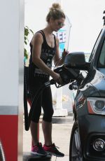 ASHLEY GREENE in Tights at a Gas Station in Beverly Hills 08/05/2017