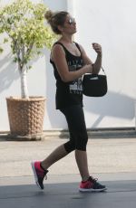 ASHLEY GREENE in Tights at a Gas Station in Beverly Hills 08/05/2017