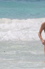 ASHLEY HART in Bikini on the Beach in Tulum 07/31/2017
