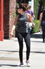 ASHLEY TISDALE Leaves a Gym in Studio City 08/18/2017