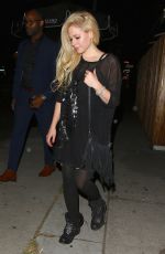 AVRIL LAVIGNE Leaves Nice Guy in West Hollywood 08/04/2017