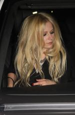 AVRIL LAVIGNE Leaves Peppermint Club in West Hollywood 08/07/2017