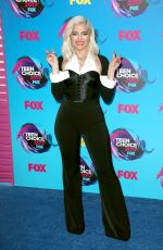 BEBE REXHA at Teen Choice Awards 2017 in Los Angeles 08/13/2017