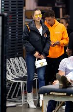 BELLA HADID Admires Her First Ever Tattoo at a Tattoo Parlor in New York 07/31/2017