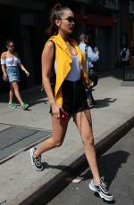 BELLA HADID Out and About in New York 08/23/2017
