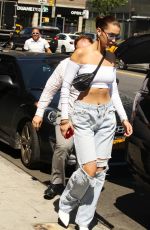 BELLA HADID Out in New York 08/04/2017