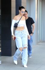BELLA HADID Out in New York 08/04/2017